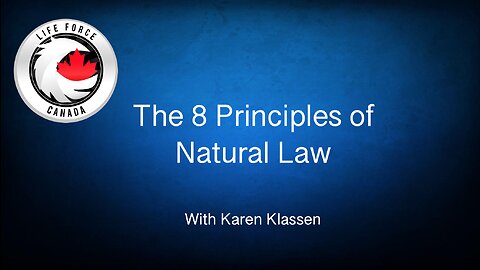 Natural Law Principles to Self Governance