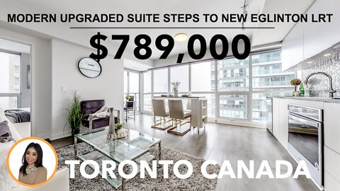 Modern Upgraded Two Bedroom Suite, Steps To New Eglinton LRT! For Sale 2 Sonic Way #902 in Toronto