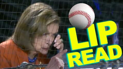 Lip Read of Nancy Pelosi's Phone Call at Baseball Game