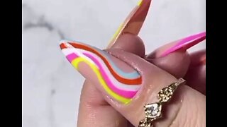 Rainbow nails