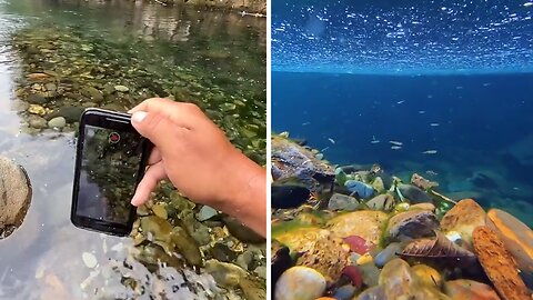 Stunning cellphone footage of underwater wonderland