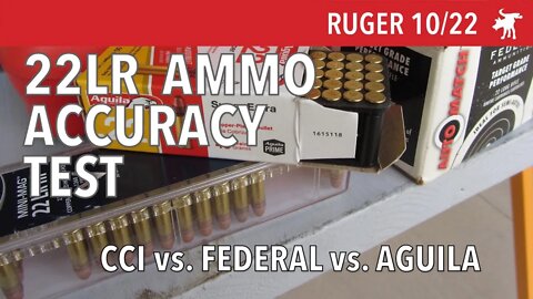 Aguila vs. Federal vs. CCI: 22LR ammo test