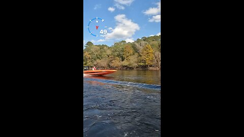 Bullet bass boat running the Suwannee River!