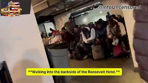 ⚠️Independent Journalist INSIDE the Back of The Roosevelt Hotel in NYC Illegal Migrant intake room.