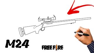 Como Desenhar a Arma M24 do Free Fire