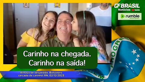 Carinho na chegada, carinho na saída. Bolsonaro despede-se do RN em almoço carregado de satisfação!