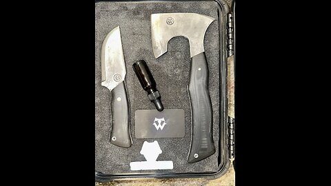 TWO WOLVES FORGE HUNTER BLADE AND HATCHET SET