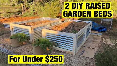 Building 2 DIY Raised Garden Beds for under $250.
