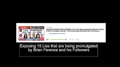 15 Lies About LD3 that are being promulgated by Brian Ference and his Followers.
