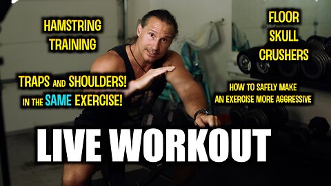 LIVE WORKOUT, TRICEPS TRAINING and a GREAT WAY to HIT HAMSTRINGS at HOME!