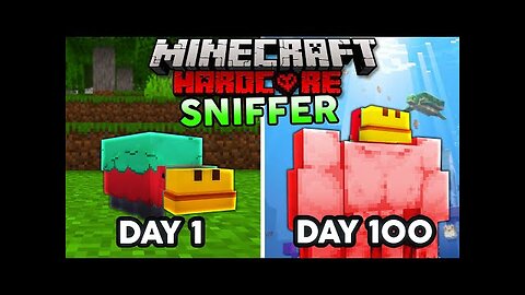 We Survived 100 Days As A SNIFFER.😮 #Minecraft #movie #cartoons #gamer #gameplay #funny
