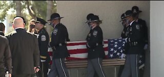 Hundreds of law enforcement officers pay respects to fallen Nevada Highway Patrol Trooper Micah May