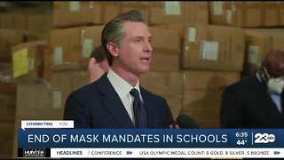 Governor Gavin Newsom talks about ending mask mandates in schools