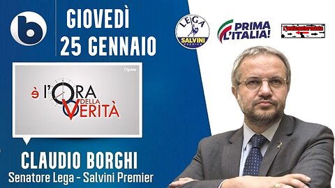 🔴 Interventi del Sen. Claudio Borghi ospite a "È l'ora della Verità" su Byoblu (25/01/2024).