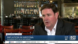 Governor visits Valley restaurant to talk inflation