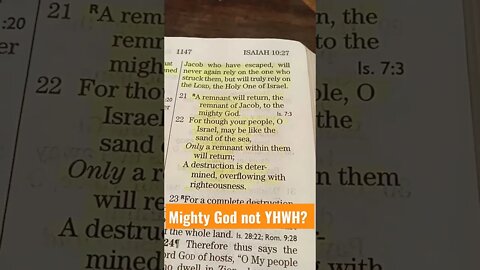 Short: Mighty God not speaking of the Father? - Isaiah 10:21