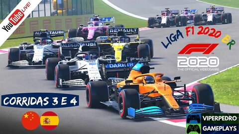[LIVE] LIGA F1 2020 BR | Corridas 3 e 4 - GPs China e Espanha