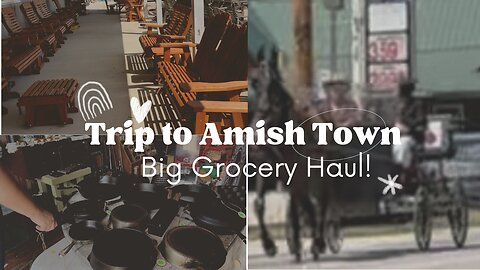Cousin's Day Trip to Amish Town with Big Grocery Haul + a few treasures!