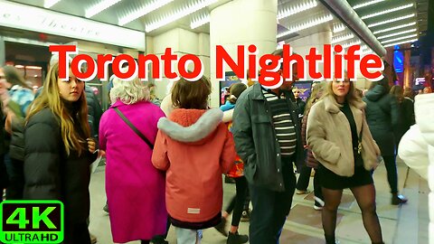 【4K】Nightlife Walk on Fashion district Downtown Toronto Canada 🇨🇦