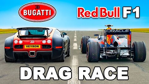 Bugatti Veyron v Red Bull F1 car: DRAG RACE