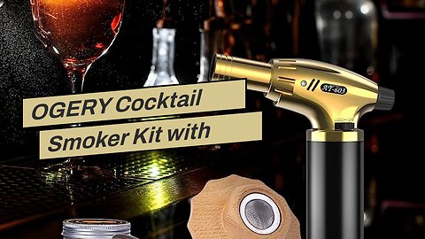 OGERY Cocktail Smoker Kit with Torch, Whiskey Smoker Kit, Old Fashioned Bourbon Drink Smoker In...