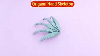 Origami Hand Skeleton - Easy {Paper Crafts