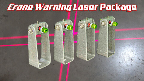 Crane Warning Laser Light Package - 4 Red Pedestrian Safety Lasers - Power Supply Box - IP54