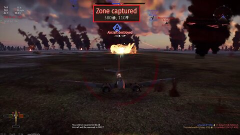 War Thunder - Best crash-landing ever, zone capture + 2x kills / Meilleur atterrissage en catastrophe de tous les temps, capture de zone + 2x éliminations