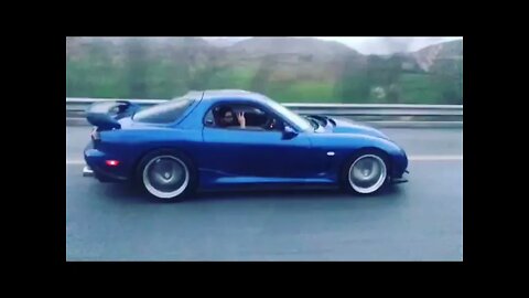 Turbo Charged Rx7 Back Fire on Motorway | Irfanistic