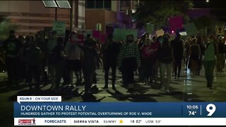 Hundreds rally for abortion rights in Downtown Tucson
