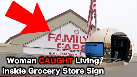 Women Builds Home Inside Grocery Store Sign