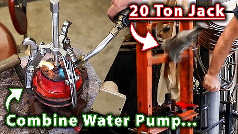 Cleaning Parts and the Massey 35 Combine's Water Pump Can't Take the 20 Tons! Episode 6