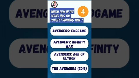 🎬QUIZ_THE_AVENGERS: Which film in the series had the longest running time? #avengers #quiz #shorts