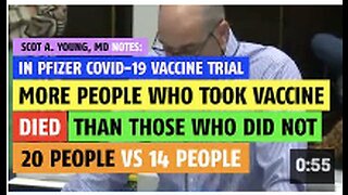 More people died who took vaccine than those who did not (20 vs 14) in Pfizer COVID vaccine trial