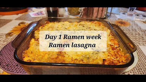 Day 1 Ramen week Ramen lasagna #ramen #ramennoodles