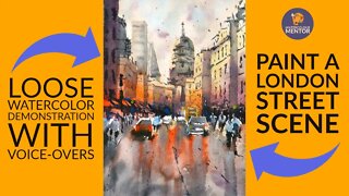 How to Paint a Street Scene in Watercolor | London Street (Shortened video)