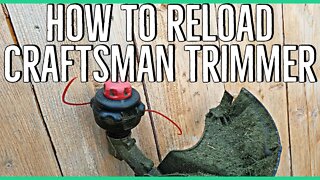 How to Reload Craftsman Weed Trimmer Easy Wind Head