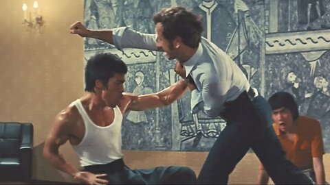 『00105』 Cool kneading in the office of mafiosi. 【The Way of the Dragon, 1972 - Bruce Lee】
