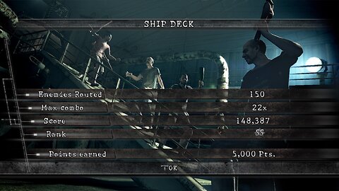 PS4 Resident Evil 5 Mercenaries United solo Ship Deck Wesker STARS 150 kills