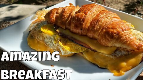 Croissant Breakfast Sandwich Recipe | The Cooking Cop