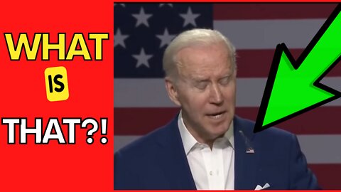 BIden's Bile Blunder - What Is That On His Shoulder?!