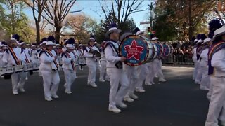 Tarpon Springs High School marching band performs in Macy's Thanksgiving Day Parade