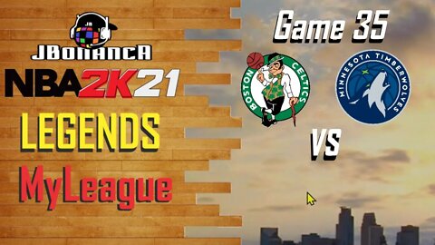 #NBA2K21 - BACK N FORTH REG. SEASON FINALE! - Celtics vs Timberwolves - Game 35 - Legends MyLeague