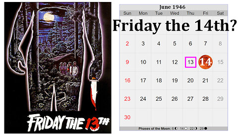 Coincidence 2: Friday the 13th 1946 or Friday the 14th 1946, Trump's Birthday?