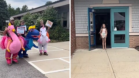 Big Brothers Totally Humiliate Sister At School Pick Up