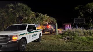 Woman hiking in Estero Bay Preserve found