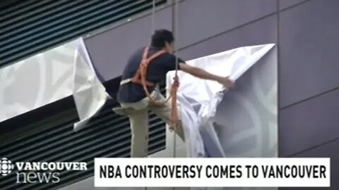 NBA Protest In Vancouver! Burning Lebron James Jerseys!