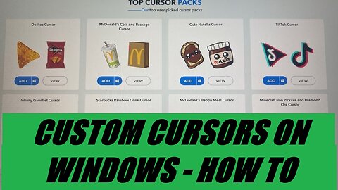 Custom Cursors On Windows - How To #windowscustomization