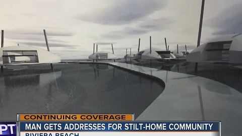 Man gets addresses for stilt-home community