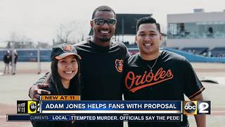 Adam Jones helps Orioles fan with wedding proposal